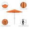 Pure Garden 9-Foot Patio Umbrella with Base, Terracotta 50-LG1052B - alternate 3
